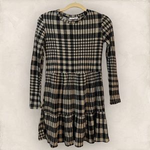 Zara Trafaluc Plaid Dress (Black/White)